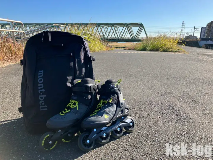 荒川河川敷で13.5kmをインラインスケートで滑走してきた(平井大橋⇔新砂船着場)のサムネイル