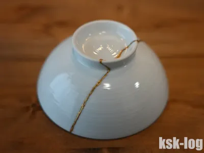 割れた食器をタイトボンド3とゴールドライナーで食洗器・レンジ対応のまま修復した