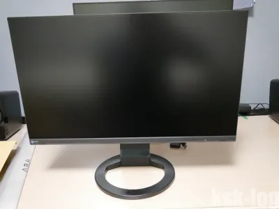 ディスプレイ2枚目にEIZO FlexScan EV2480を購入して140cm幅のデスクに設置しました